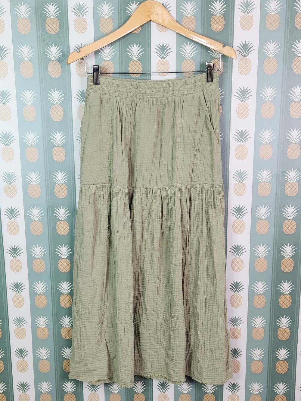 Nation Textured Midi Skirt